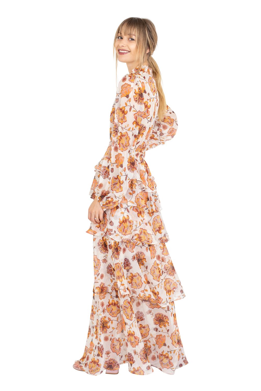 Baez Balloon Sleeve Maxi