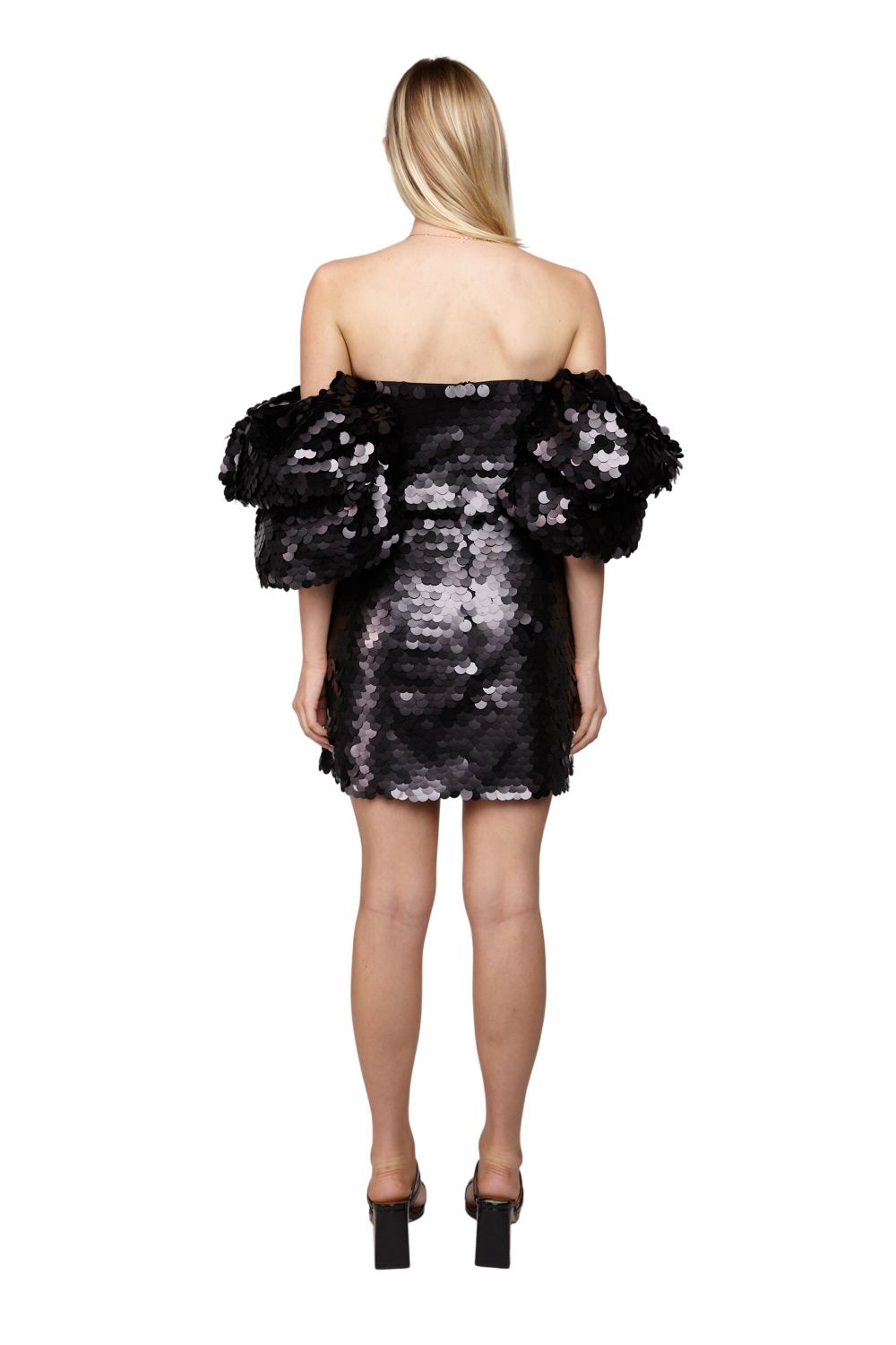 Brenda Sequin Puffy Sleeve Mini Dress