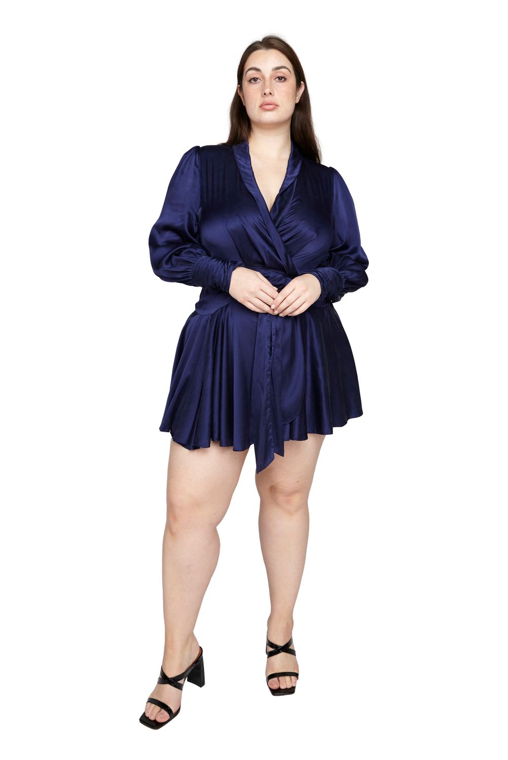 Silk Wrap Mini Dress