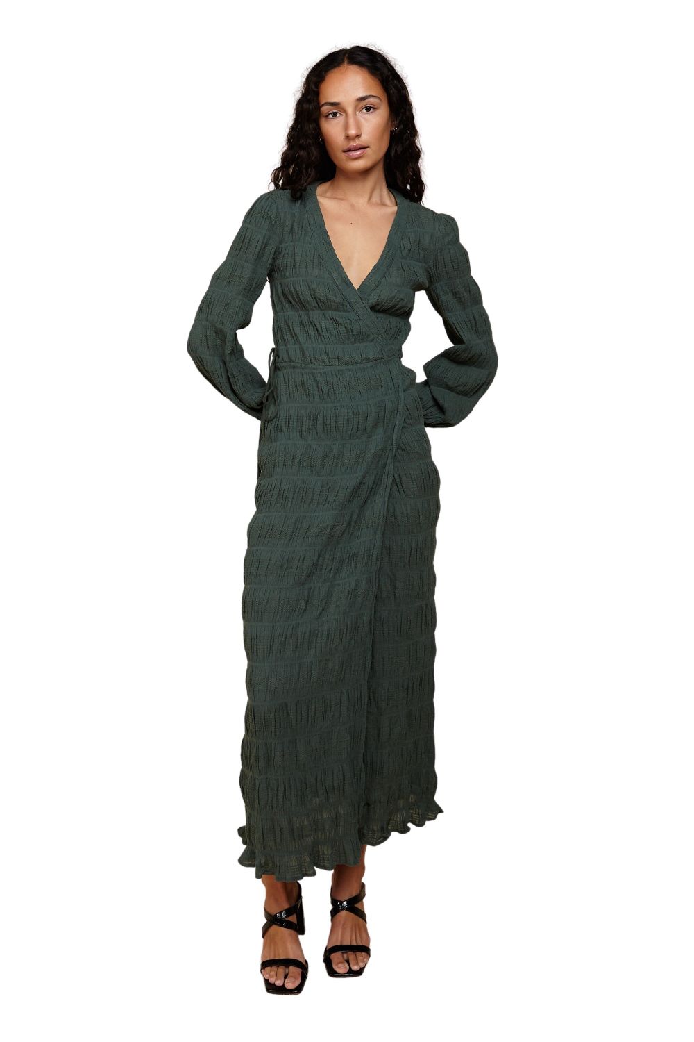 Mirella Long Sleeve Wrap Dress