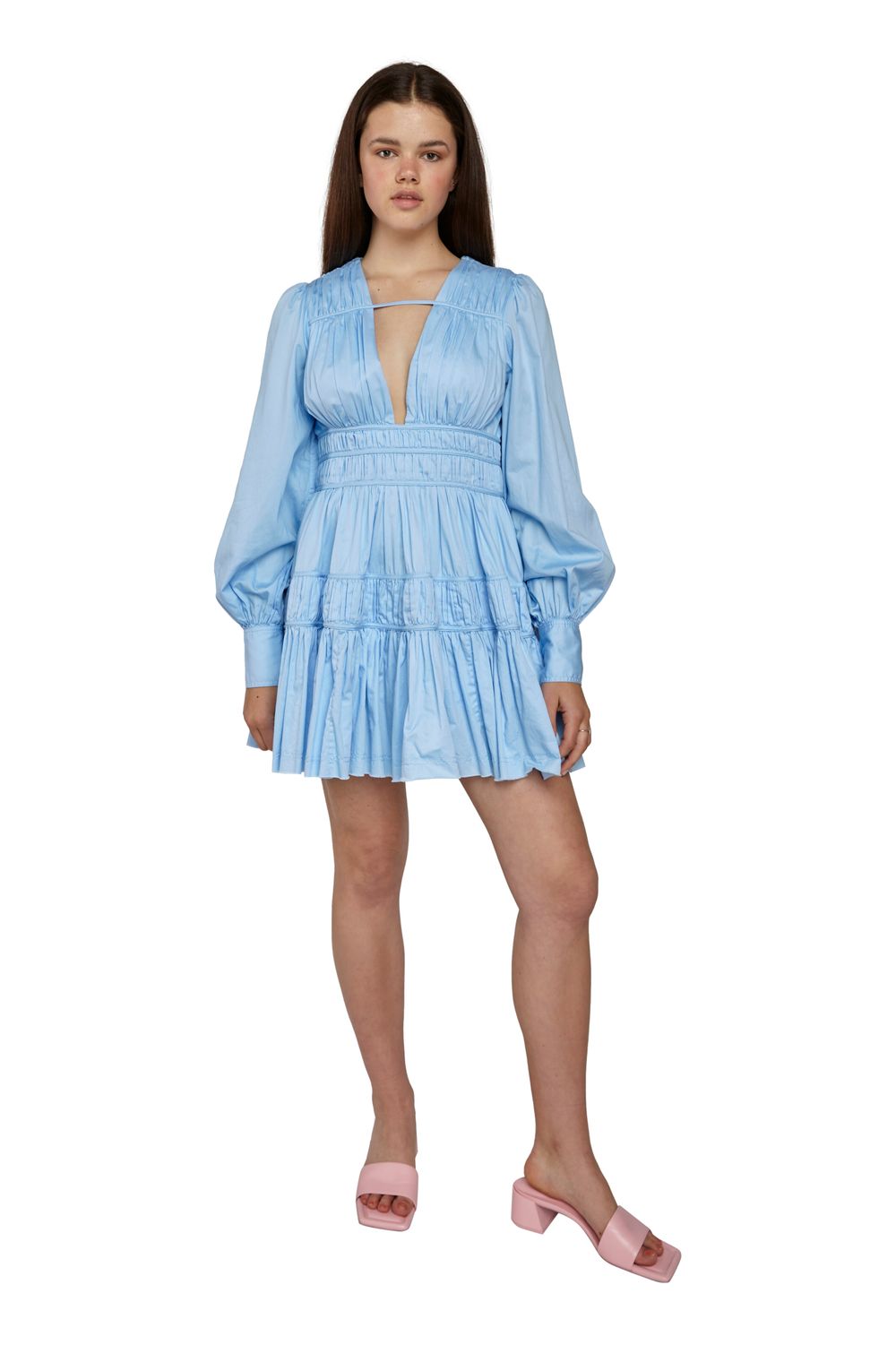 Fallingwater Gathered Mini Dress