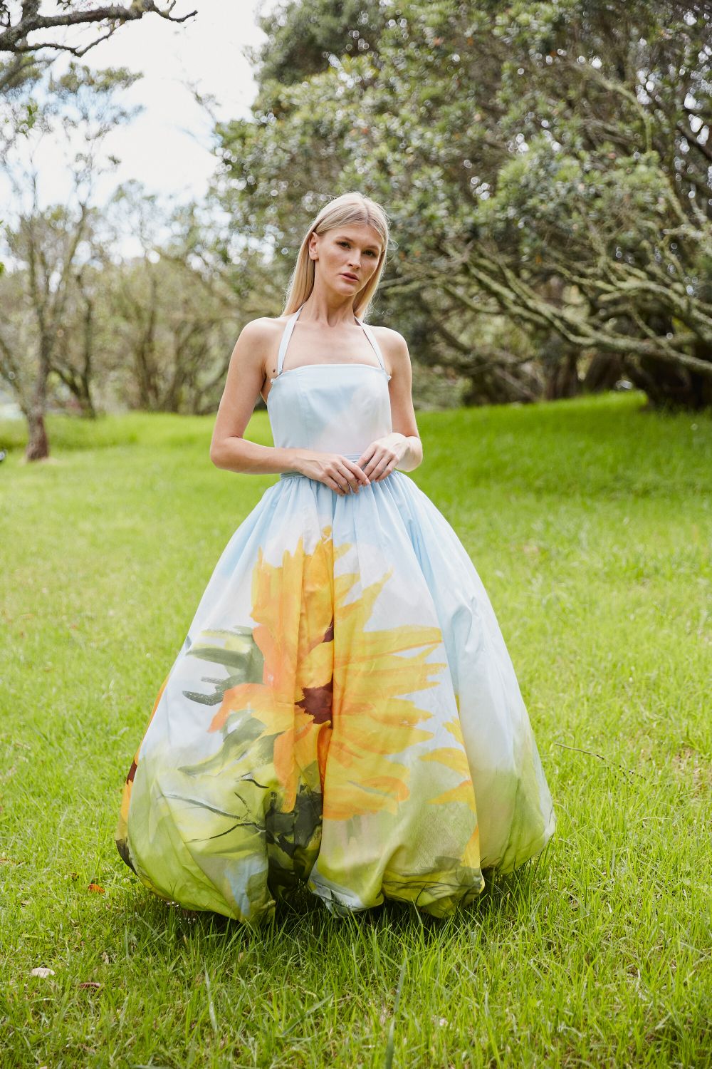 leo lin sunflower dress Leo Lin Silk Cleo Midi in Sunflower Size 8 RRP $899 Hire $160 Leo Lin and Coco and Lola