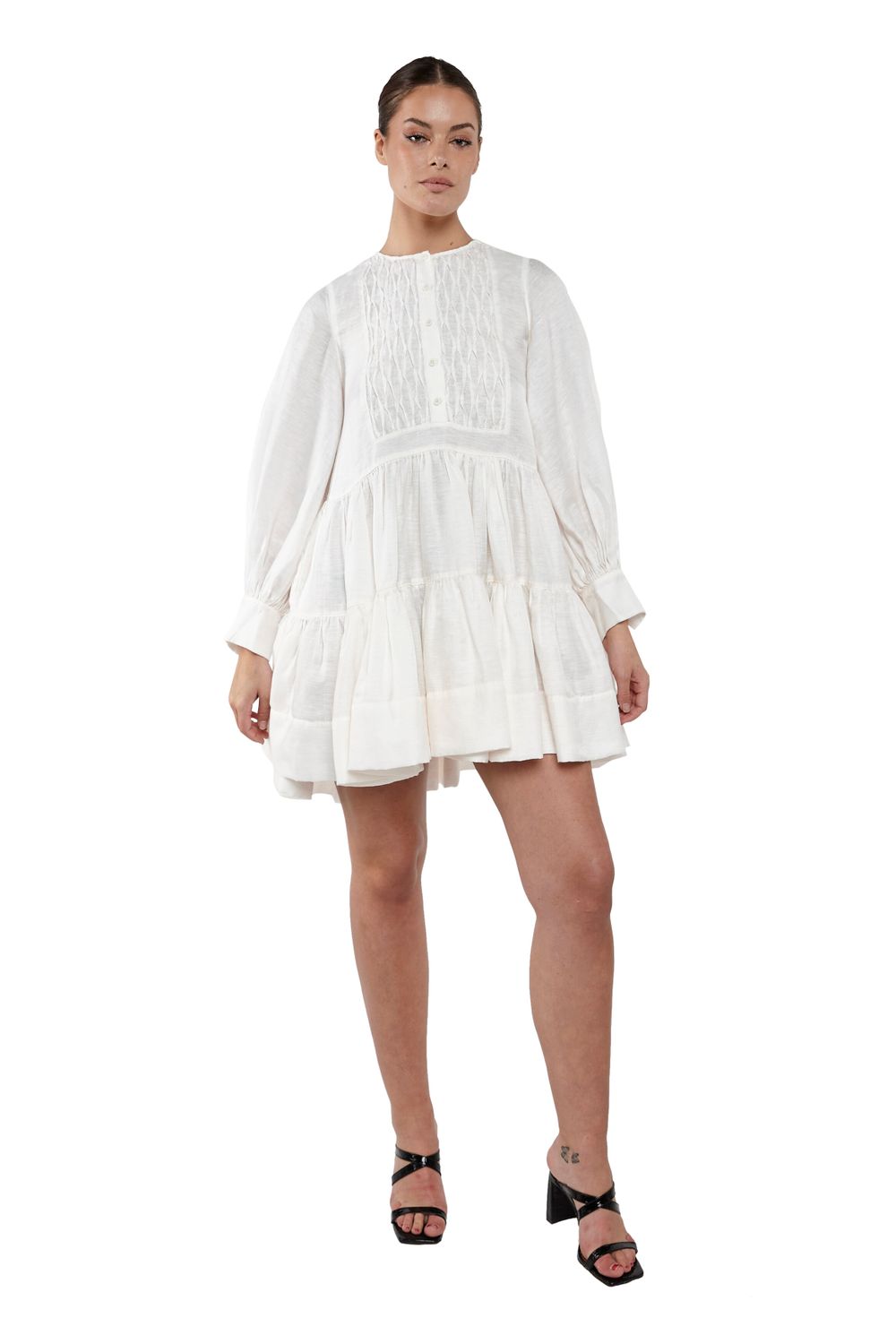 Margaux Tuxedo Shirt Dress