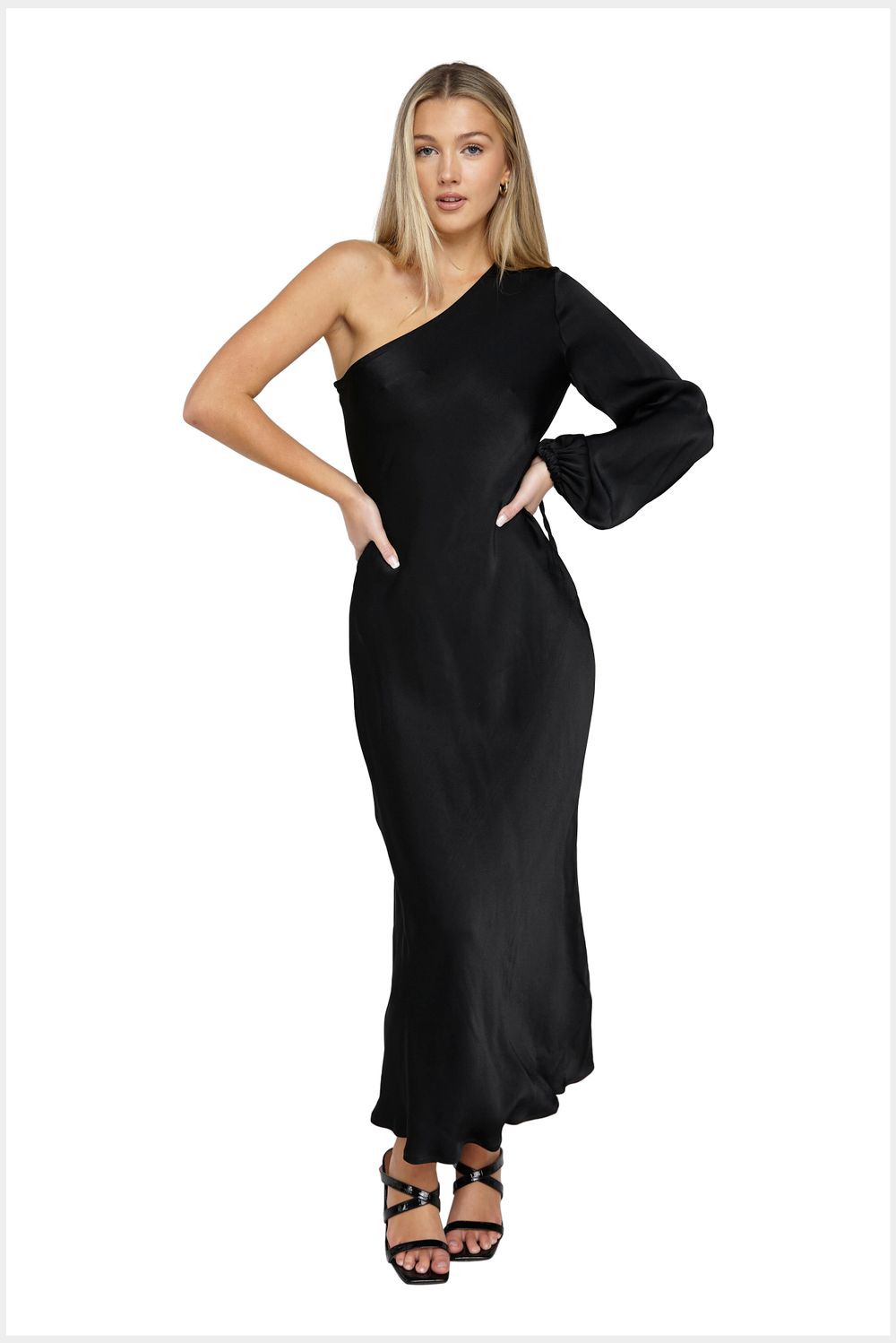 Black slip dress clearance nz