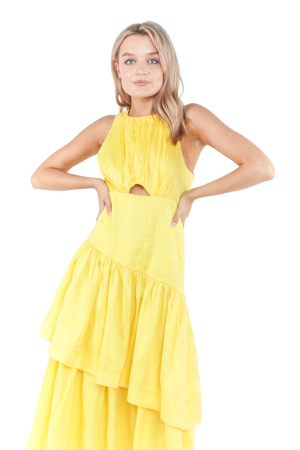 Caliente Tiered Cut Out Dress